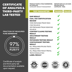 Packaging box of VitaUp Berberine 500mg reveals non-GMO and gluten-free standards