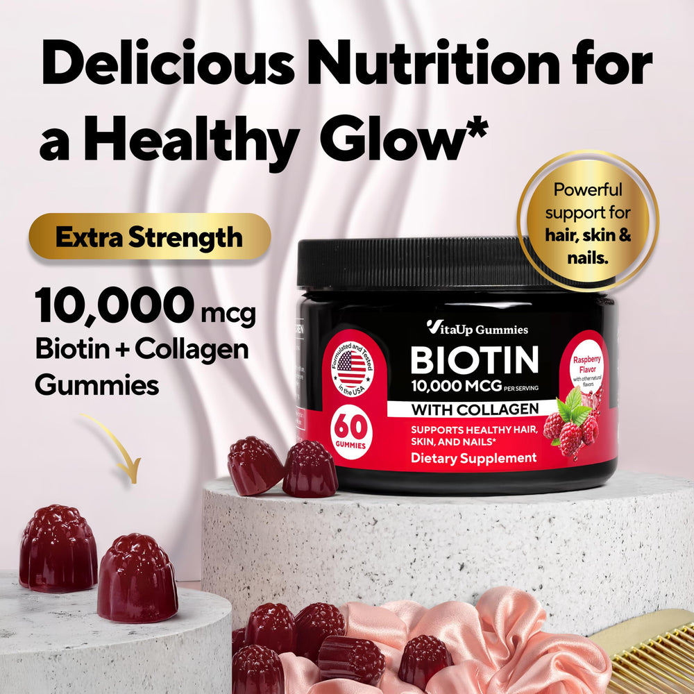 Collagen-enriched VitaUp Biotin Gummies illustration