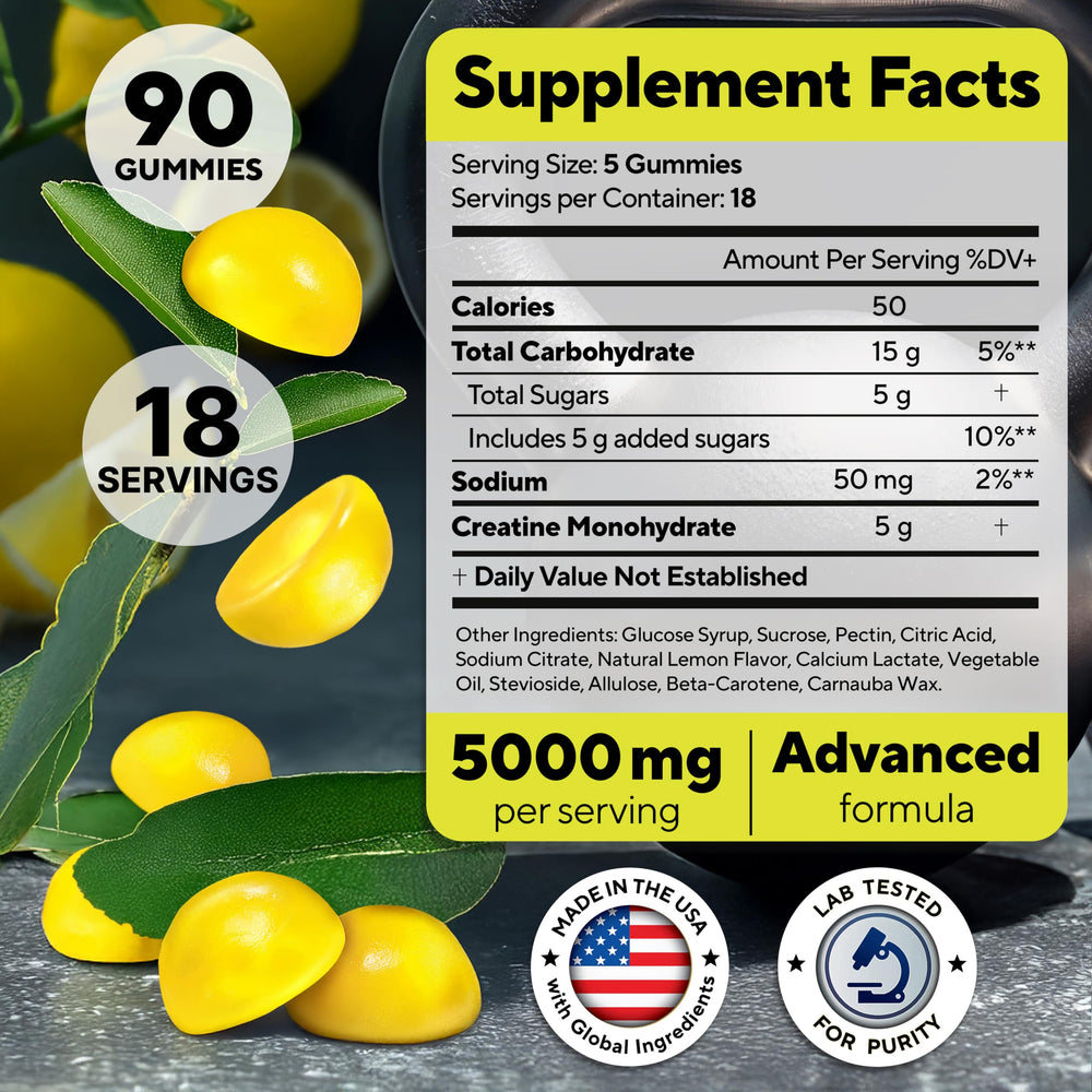 VitaUp Gummies label showing 5000 mg per serving