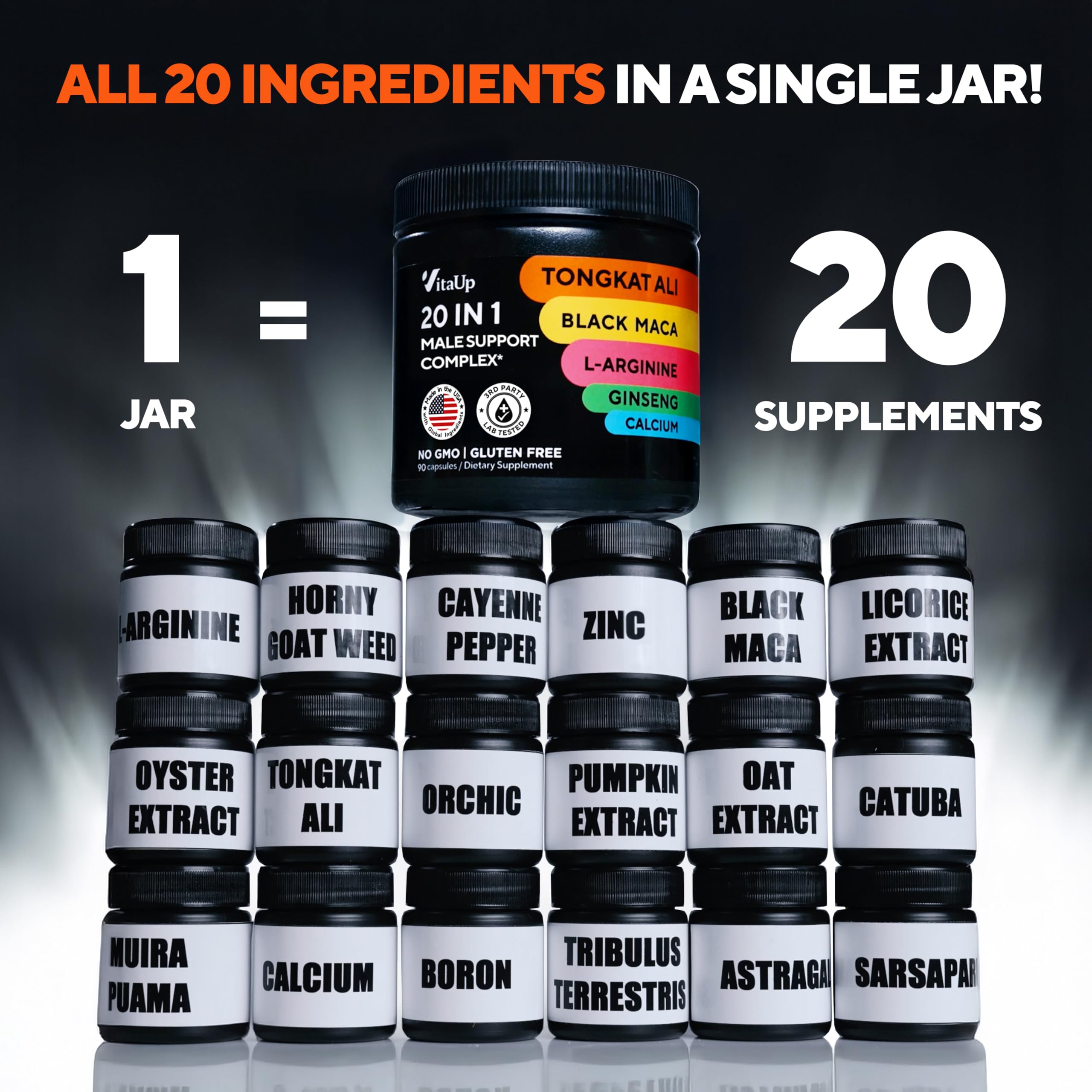 Capsules of VitaUp Tongkat Ali 20 in 1 for Men