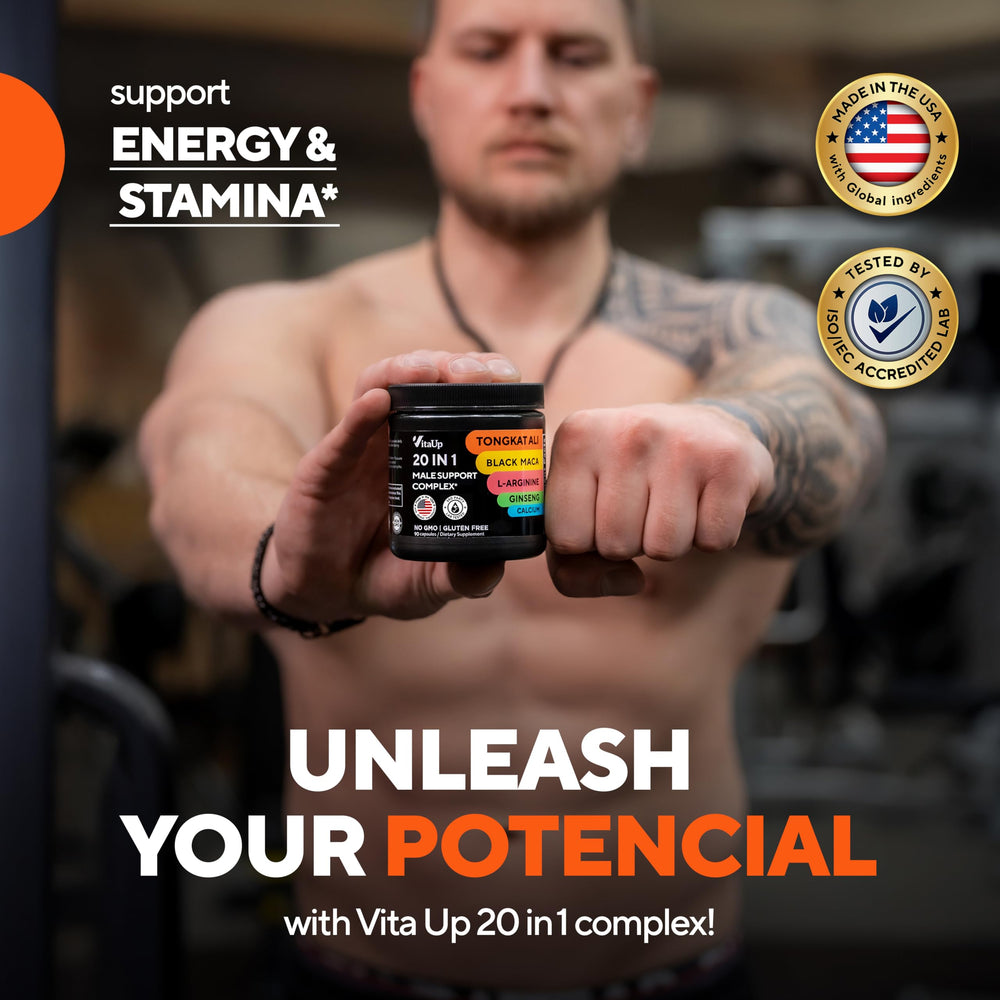 Ingredient highlights: Tongkat Ali, Ginseng, Black Maca