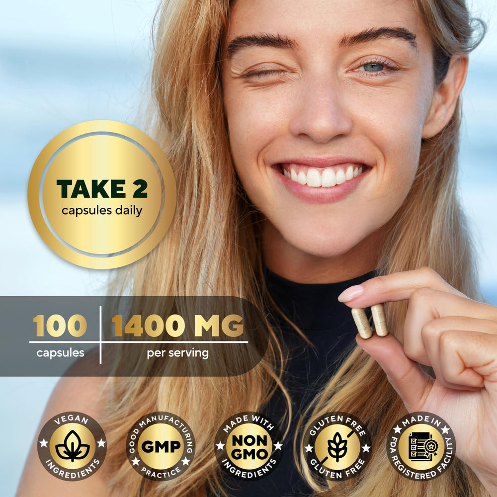 USA-made VitaUp sea moss supplement bottle