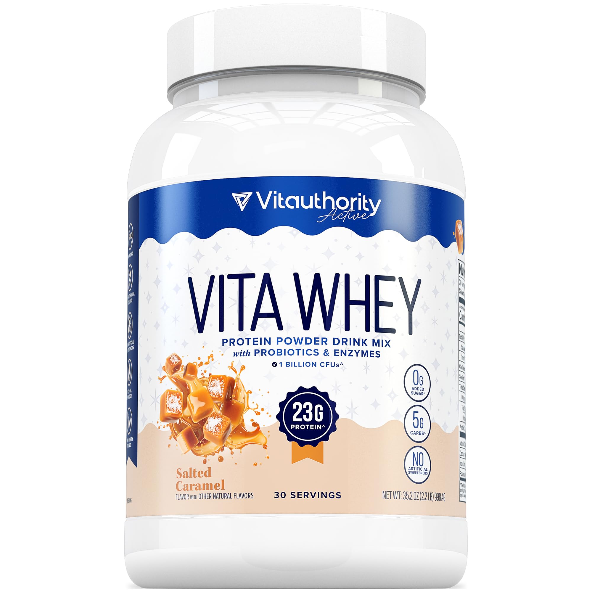 Vitauthority Whey Protein Women bottle front for everyday fueling and fitness support.