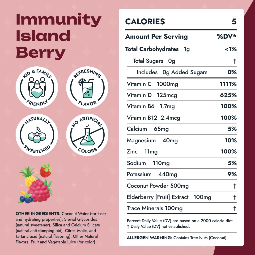 Travel-friendly immune support stick packets for on-the-go