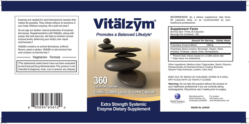 Proteolytic systemic enzymes blend including serrapeptase and bromelain