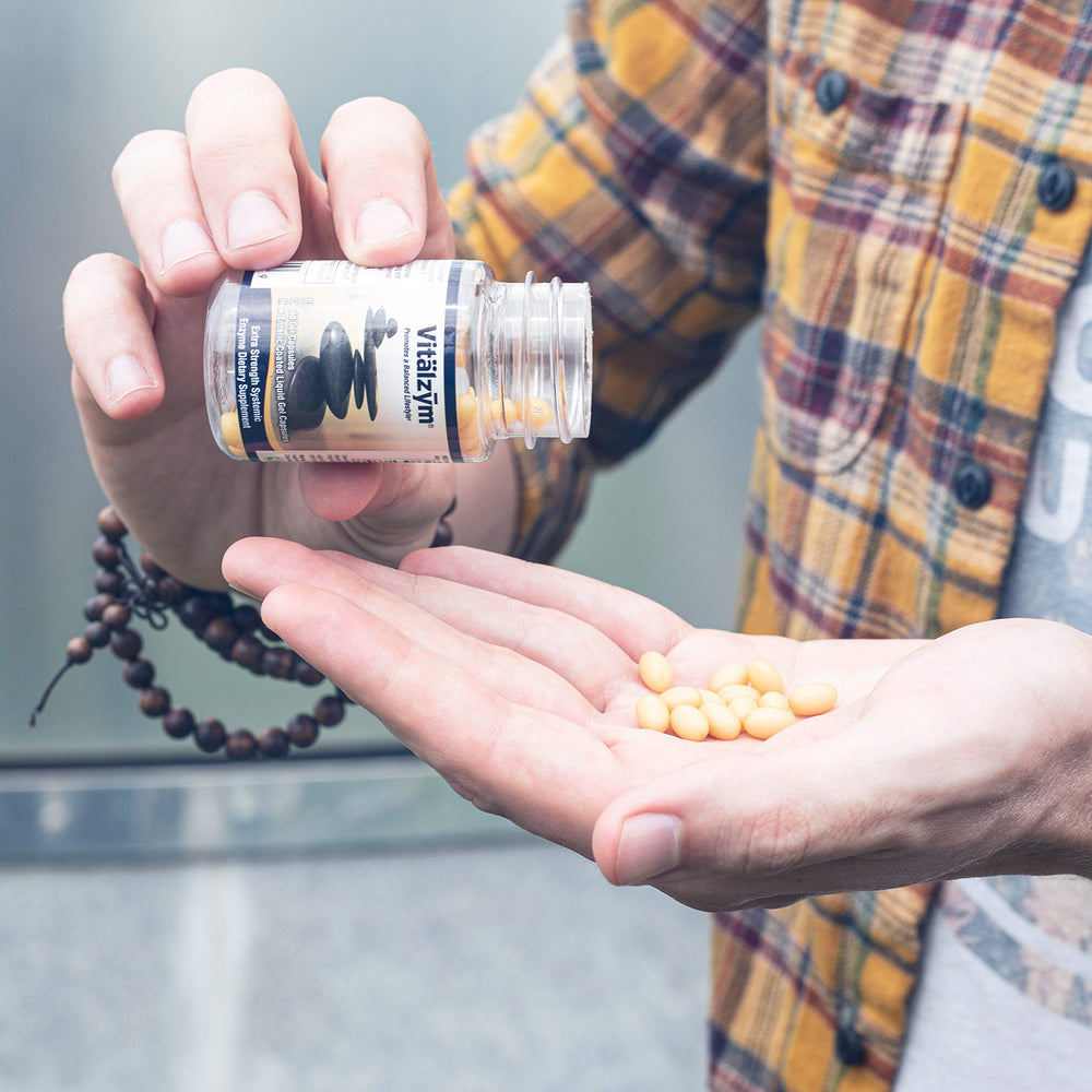 Gel capsules highlighting enteric coating for enhanced absorption