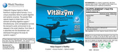 Serrapeptase immune support blood flow and cardio health image for VITÄLZYM 450 capsules