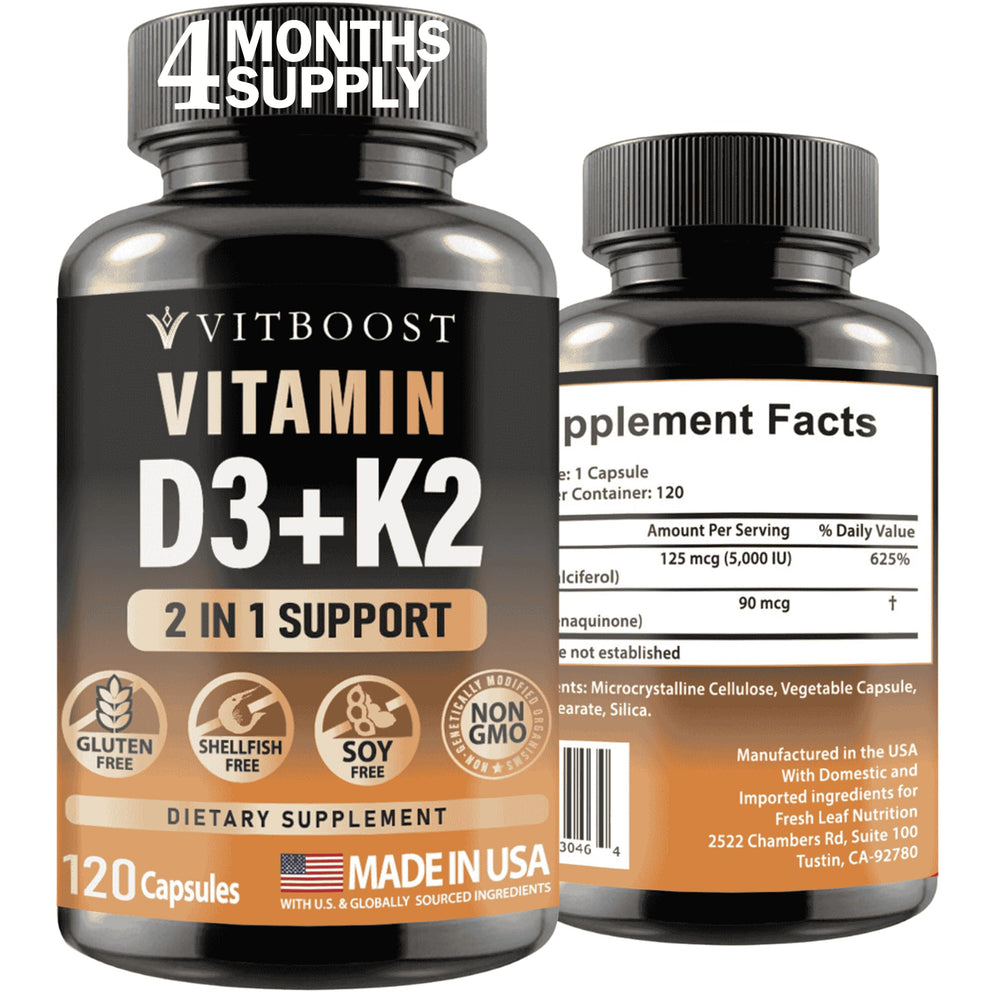 VITBOOST D3 K2 Complex bottle with 120 capsules