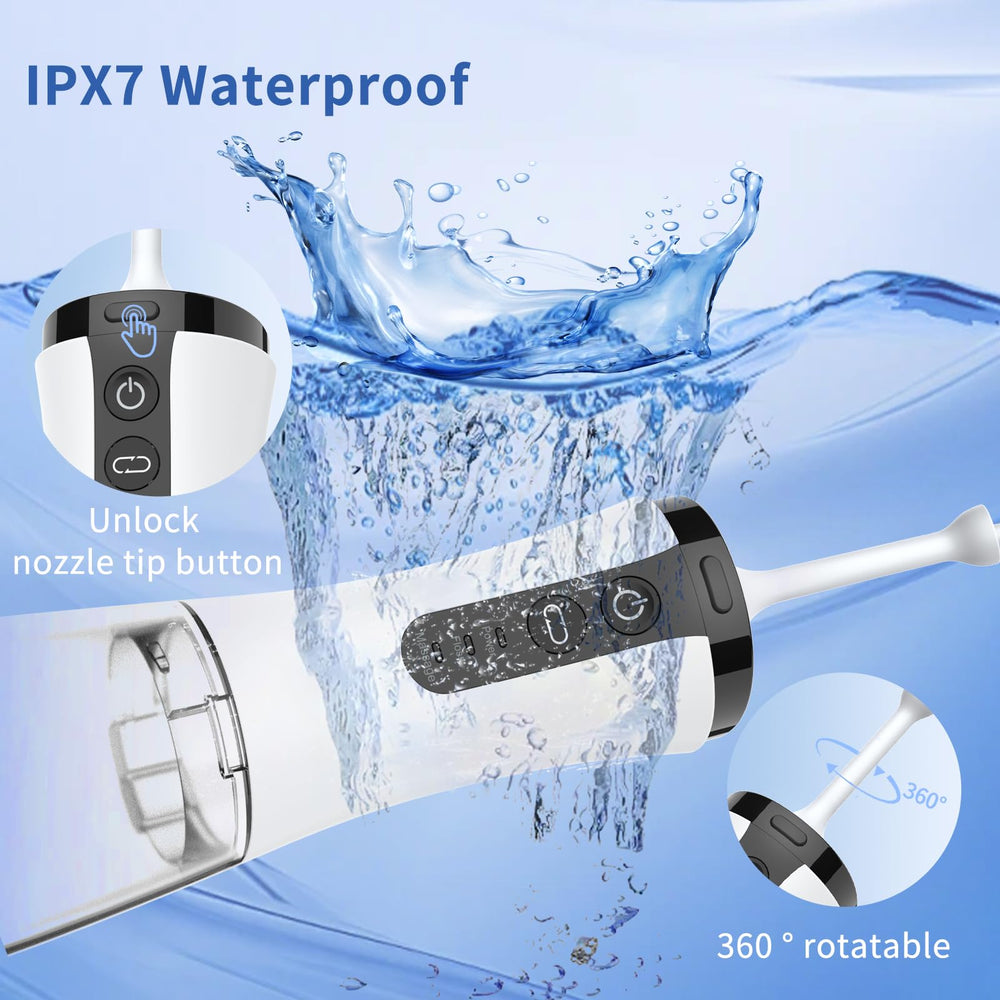 Three interchangeable nozzles included with the device