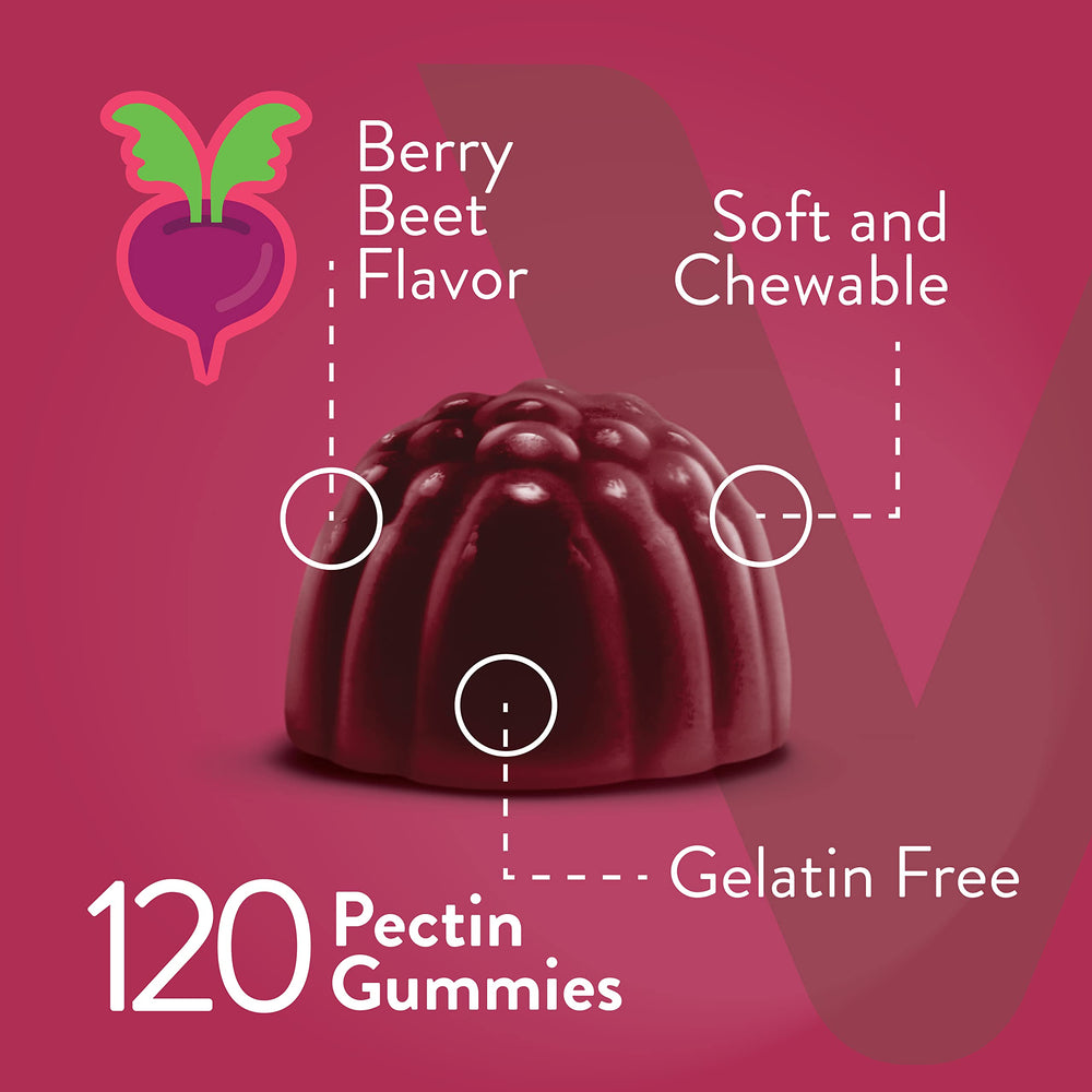 Carton of Viteey Beet Root Gummies with Berry Flavor