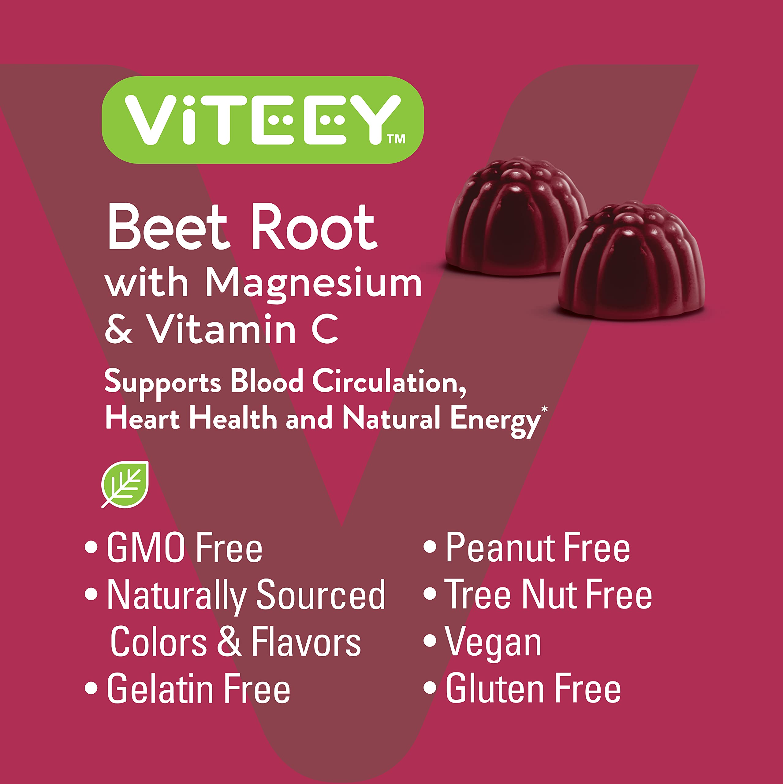 Viteey Beet Root Gummies ingredients and vegan formula