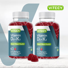 Bottle packshot of VITEEY D3 K2 gummies