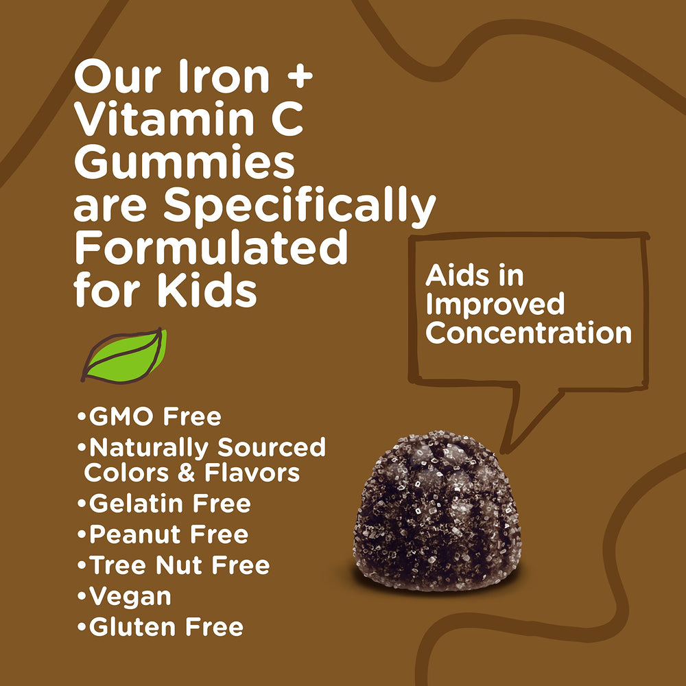 Kosher certified Viteey Iron Gummies for Kids packaging