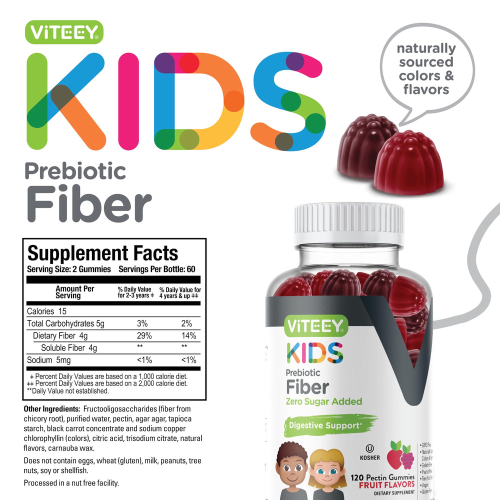 Ingredients list for Viteey Kids fiber gummies