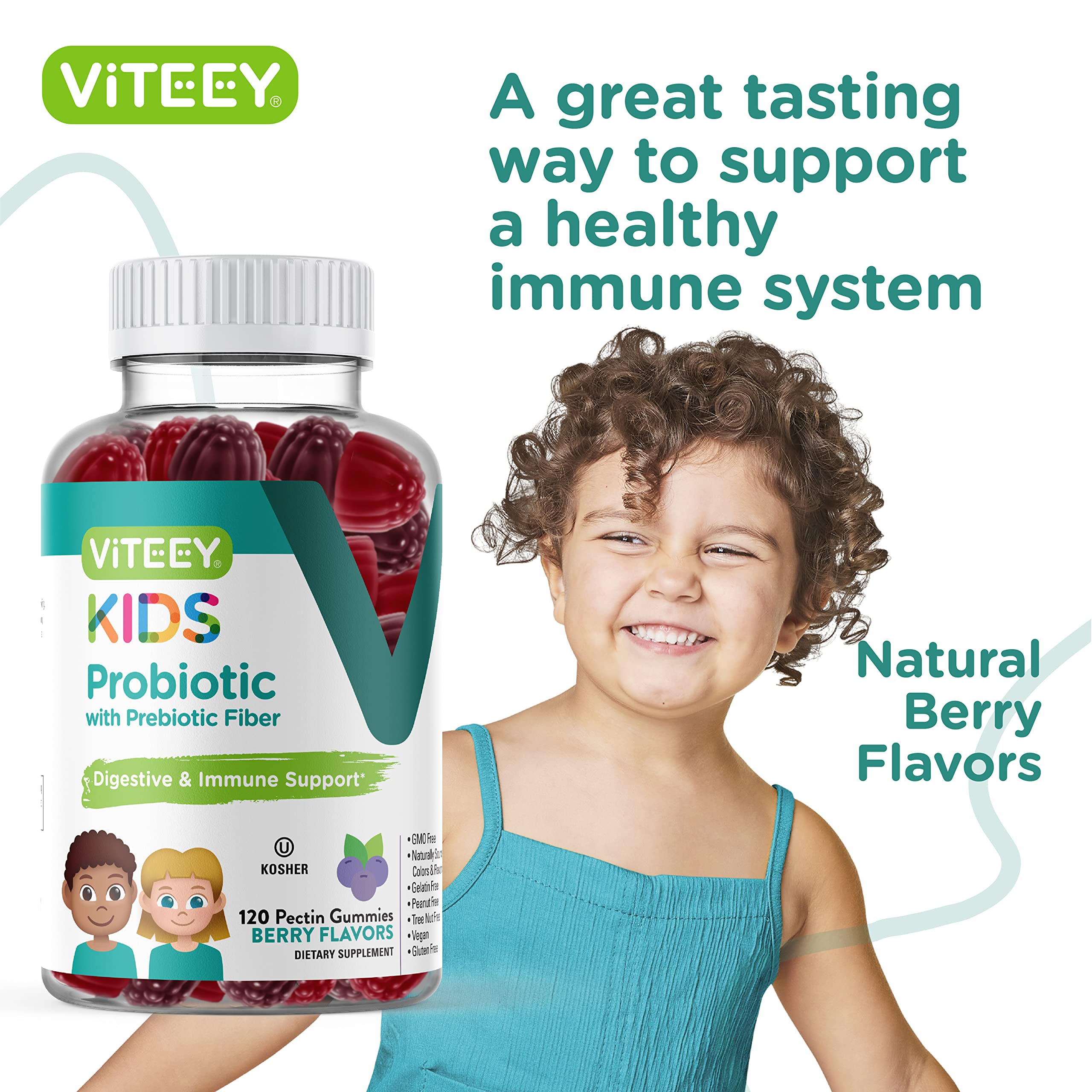 Digestive health and immune support features of Viteey gummies