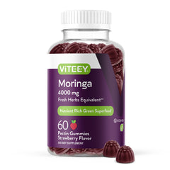 Viteey Moringa Gummies bottle label