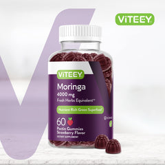 Viteey Moringa Gummies bottle with 60-count