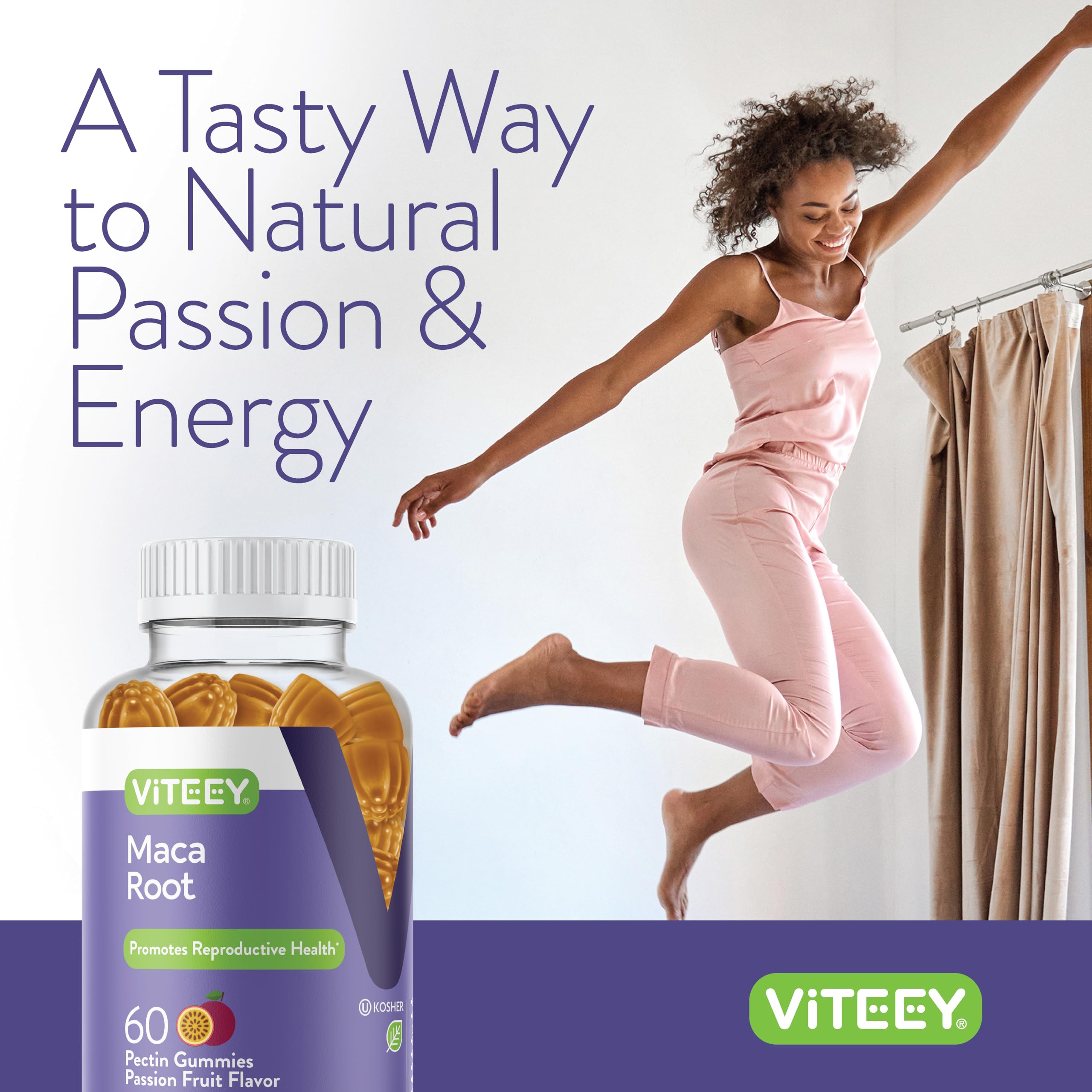 Nutrition facts panel for Black Maca Root Gummies