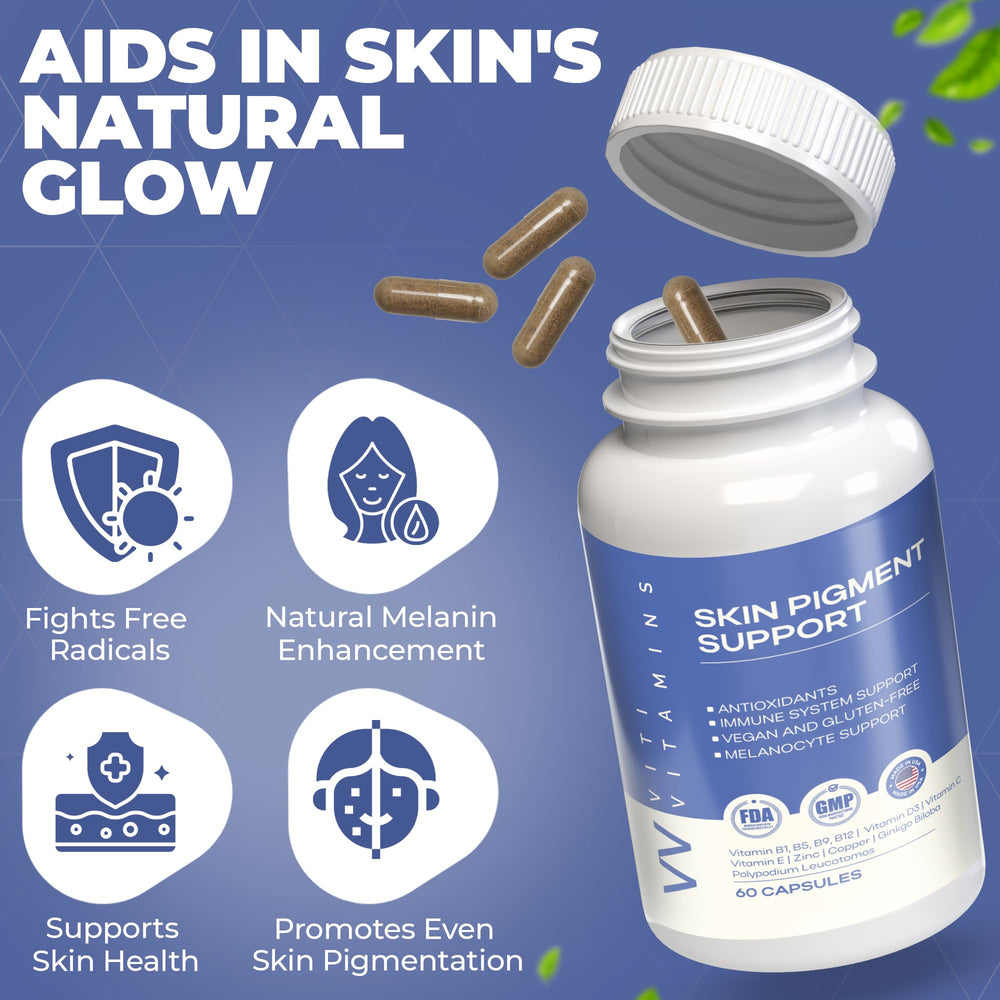 Close-up of supplement ingredients including copper, zinc, vitamins C and E