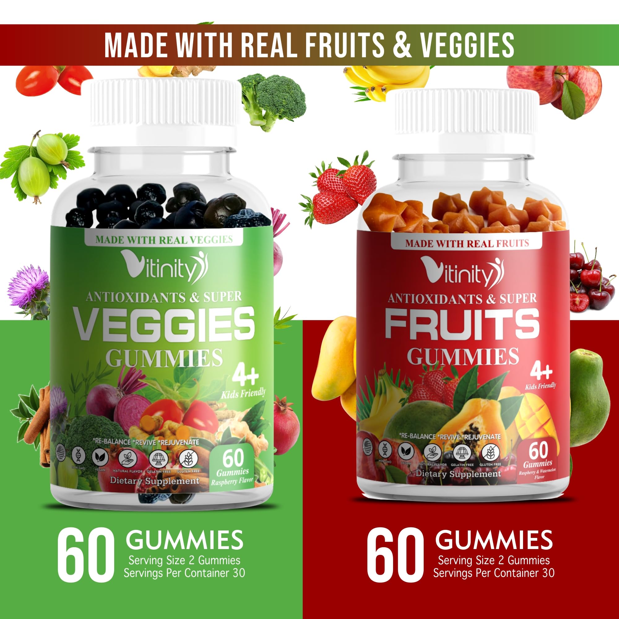 Close-up of colorful gummies for daily health