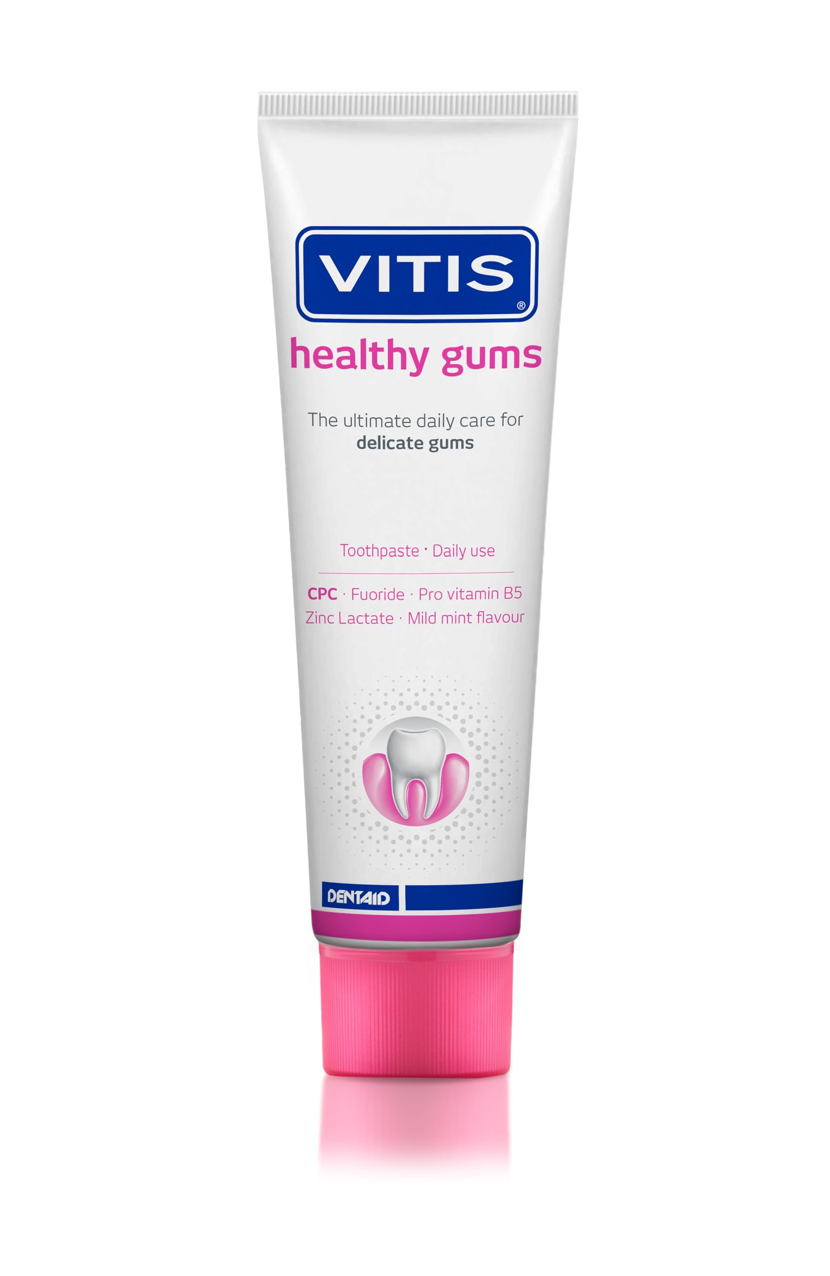 Close-up of toothpaste texture and freshness