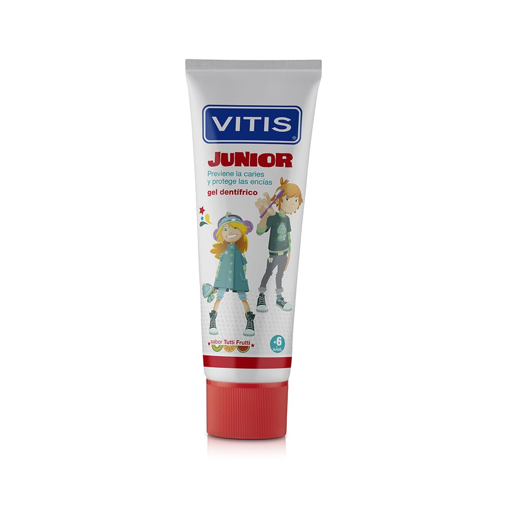 Close-up of Tutti Frutti toothpaste gel texture