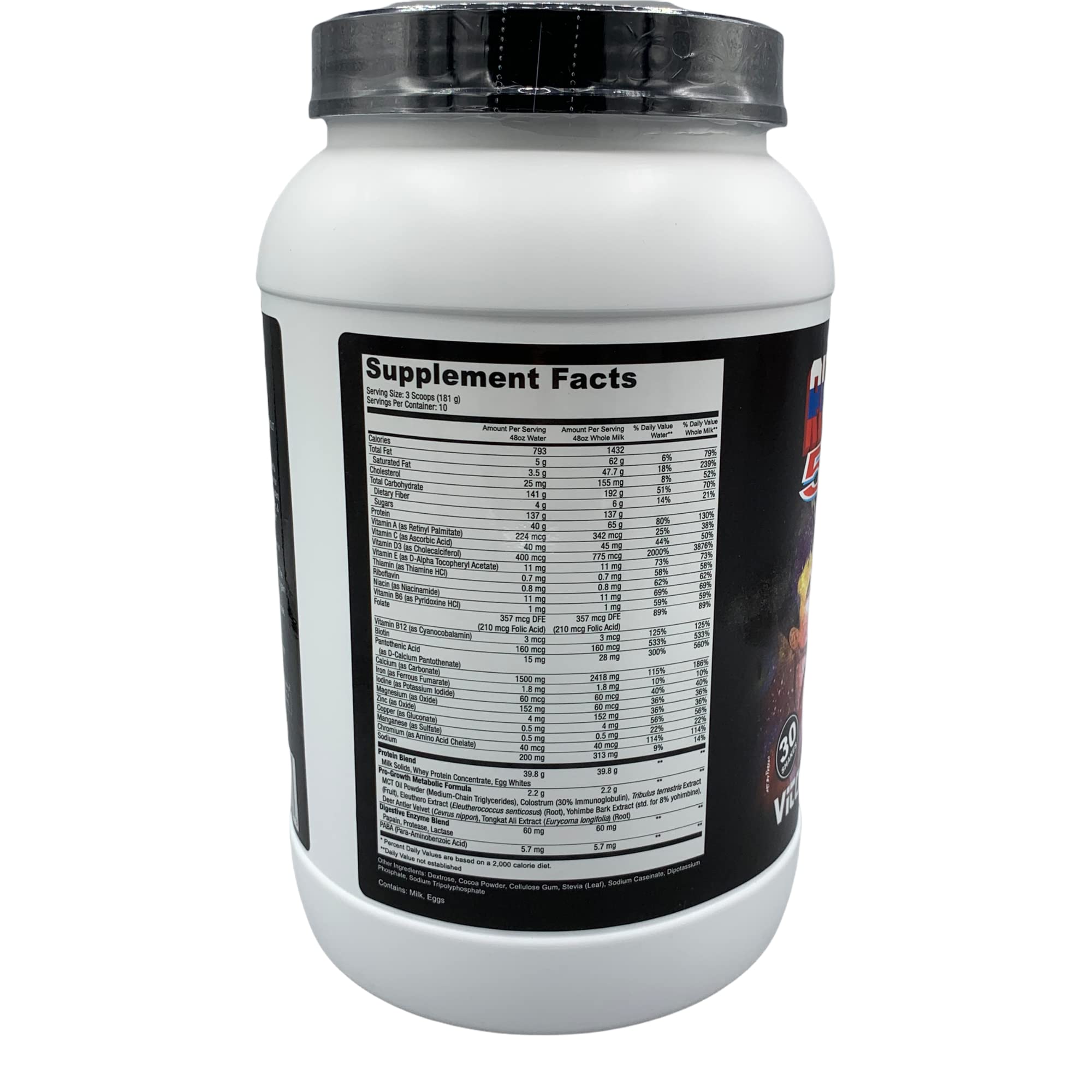 Vitol Russian Bear 5000 chocolate shake glass shows creamy texture and protein delivery