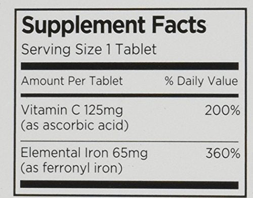 Two bottles of Vitron-C High Potency Iron Supplement Tablets, pack of 2