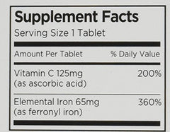 Two bottles of Vitron-C High Potency Iron Supplement Tablets, pack of 2