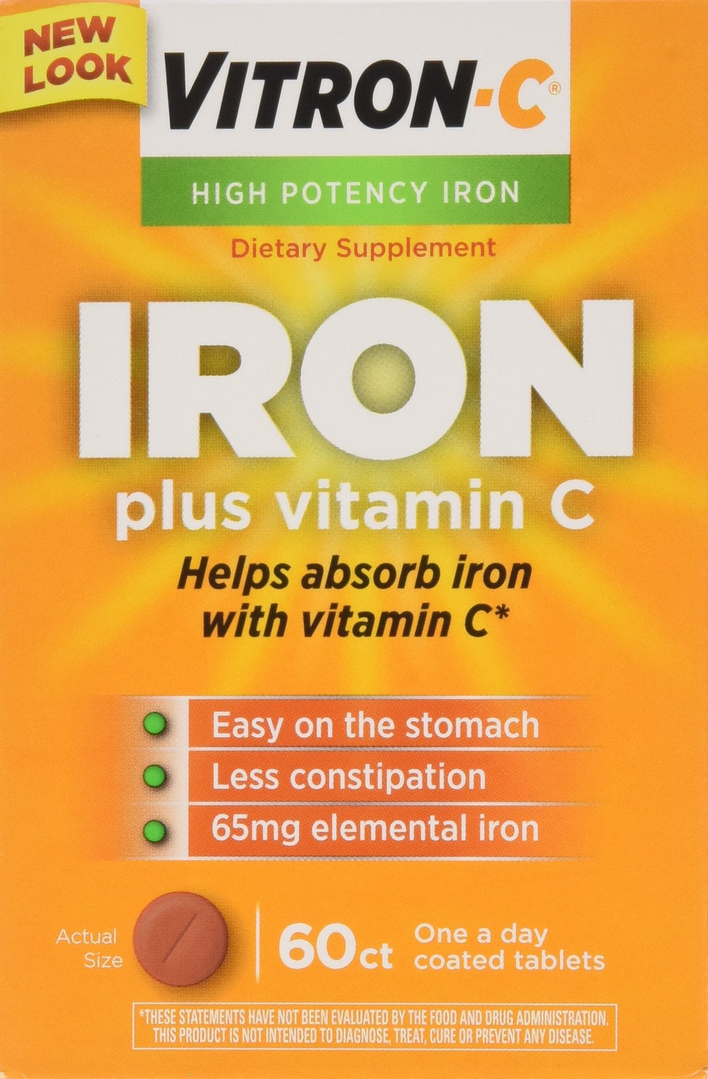 VITRON-C Iron + Vitamin C Tablets bottle front