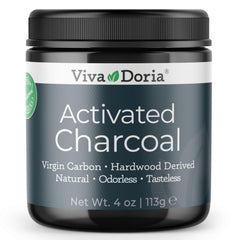 Viva Doria Activated Charcoal Powder 4 Oz – Hardwood Derived, Food Grade