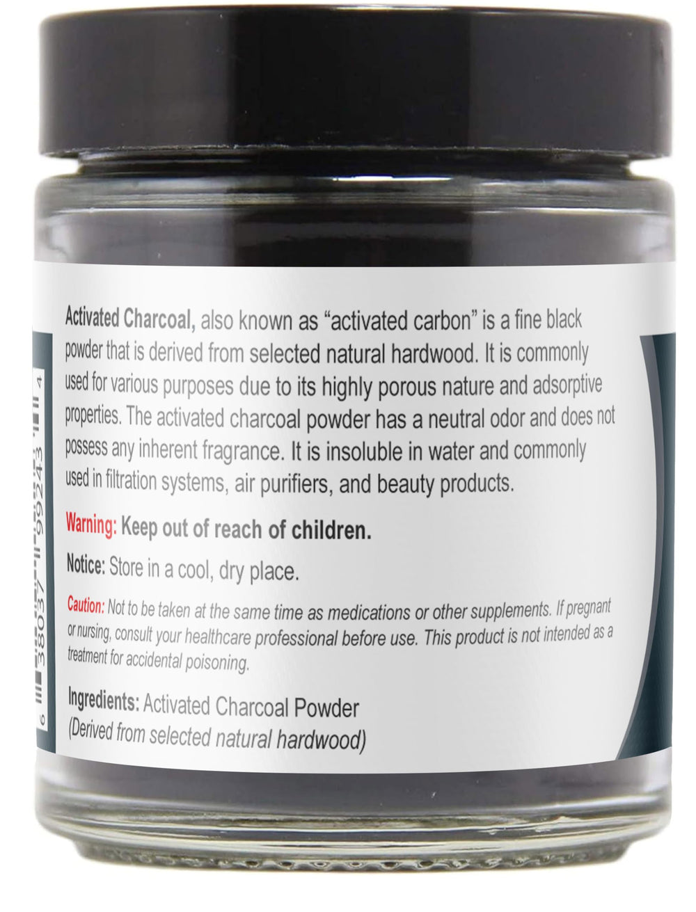 Virgin activated charcoal powder derived from hardwood for detox and digestion