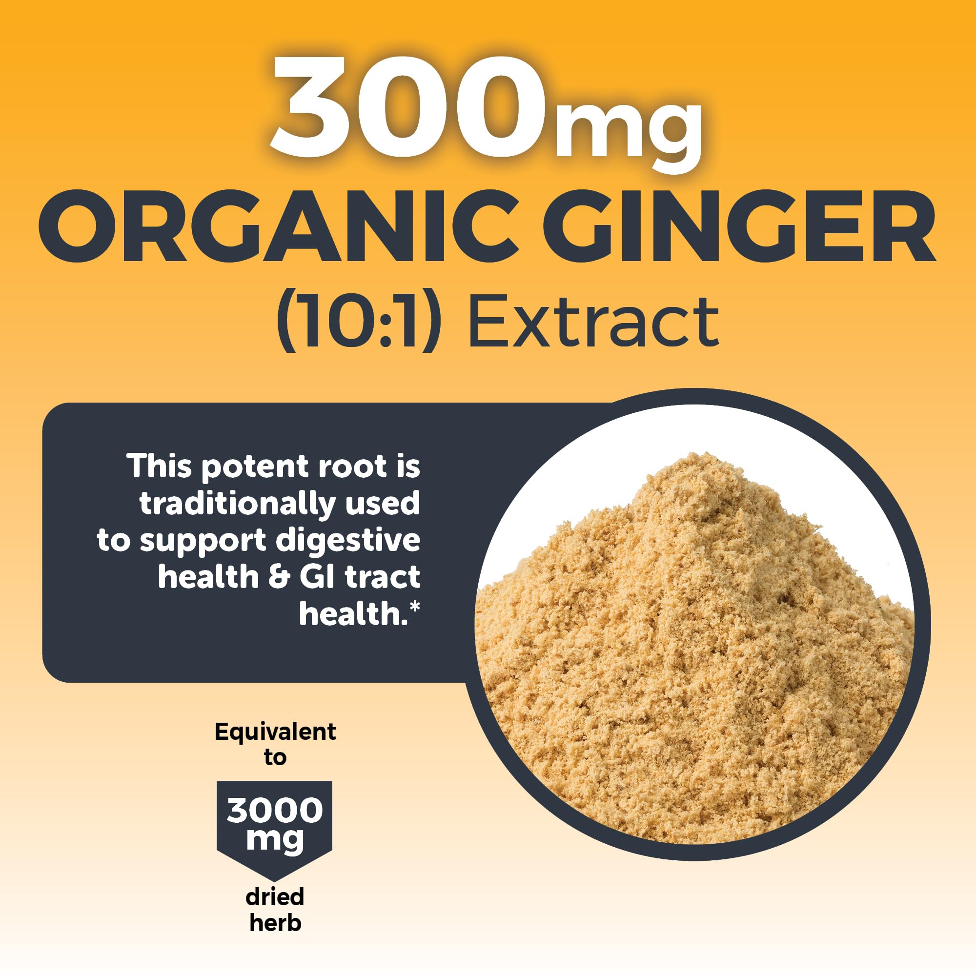 Serving of turmeric-ginger capsules with 150 mg turmeric