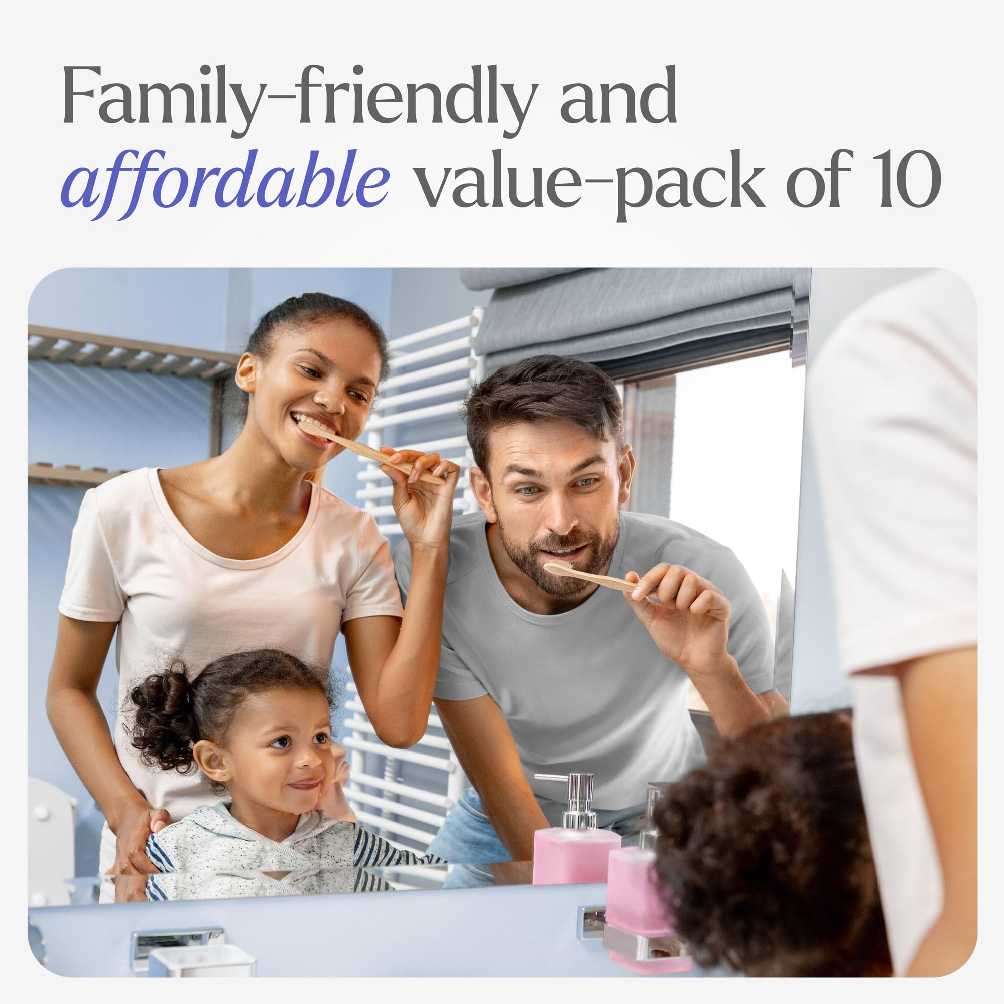 Two toothbrushes in each box for families