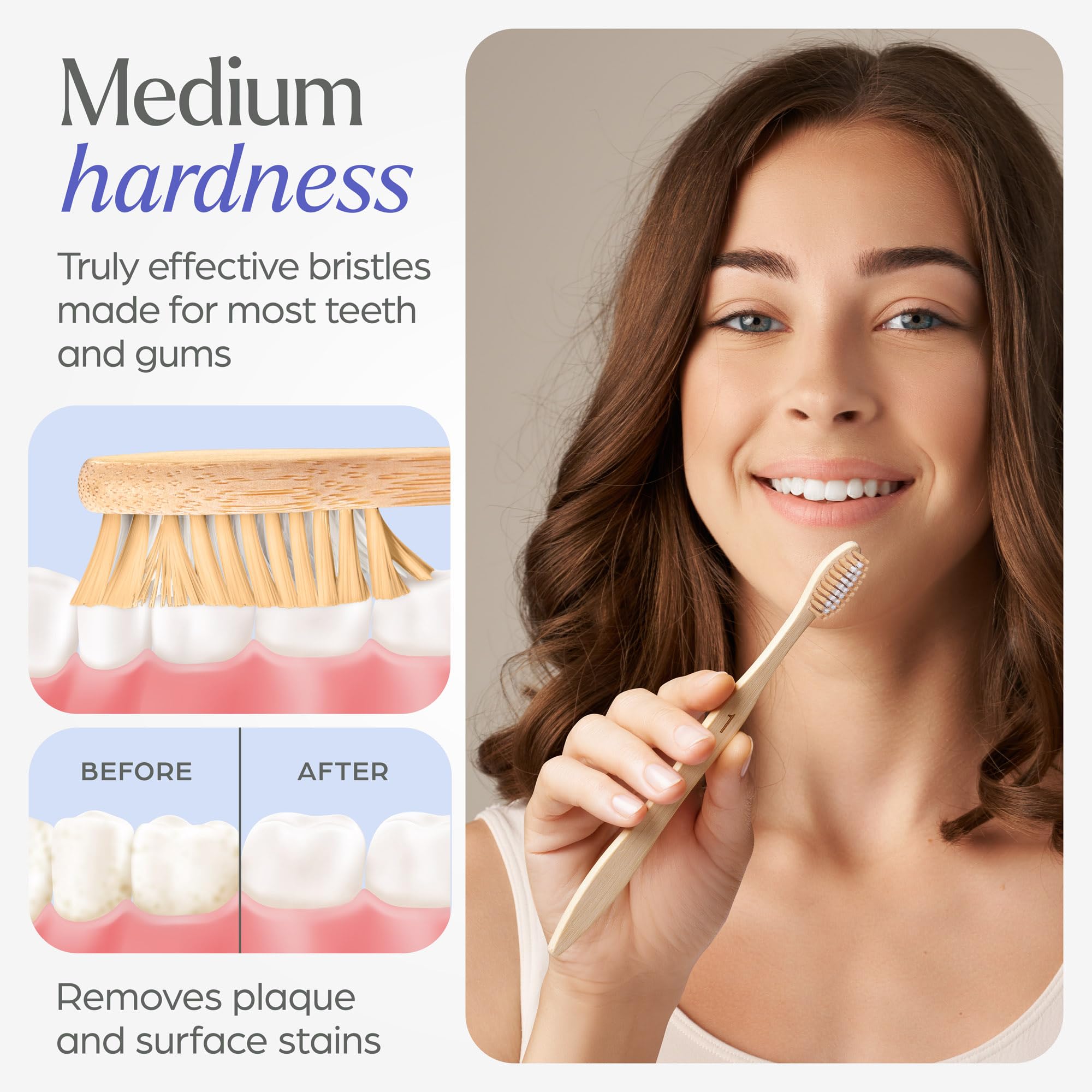 Medium bristles suitable for adults
