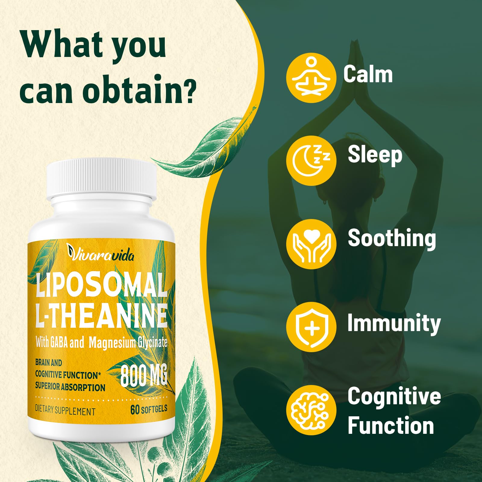 Liposomal delivery technology for L-Theanine, GABA, and Magnesium Glycinate