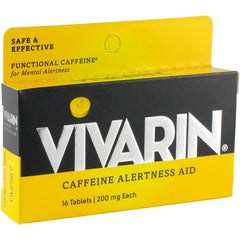 Vivarin caffeine pills box labeled 200mg per tablet