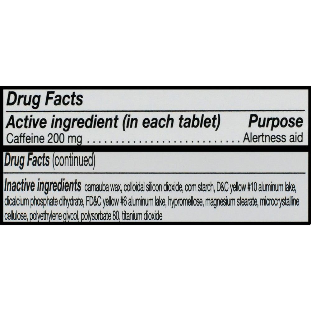 Night driver keeping alert with Vivarin caffeine pills