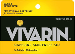 Vivarin 16-count bottle and tablets hero image