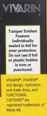 Close-up of a 200mg Vivarin caffeine tablet
