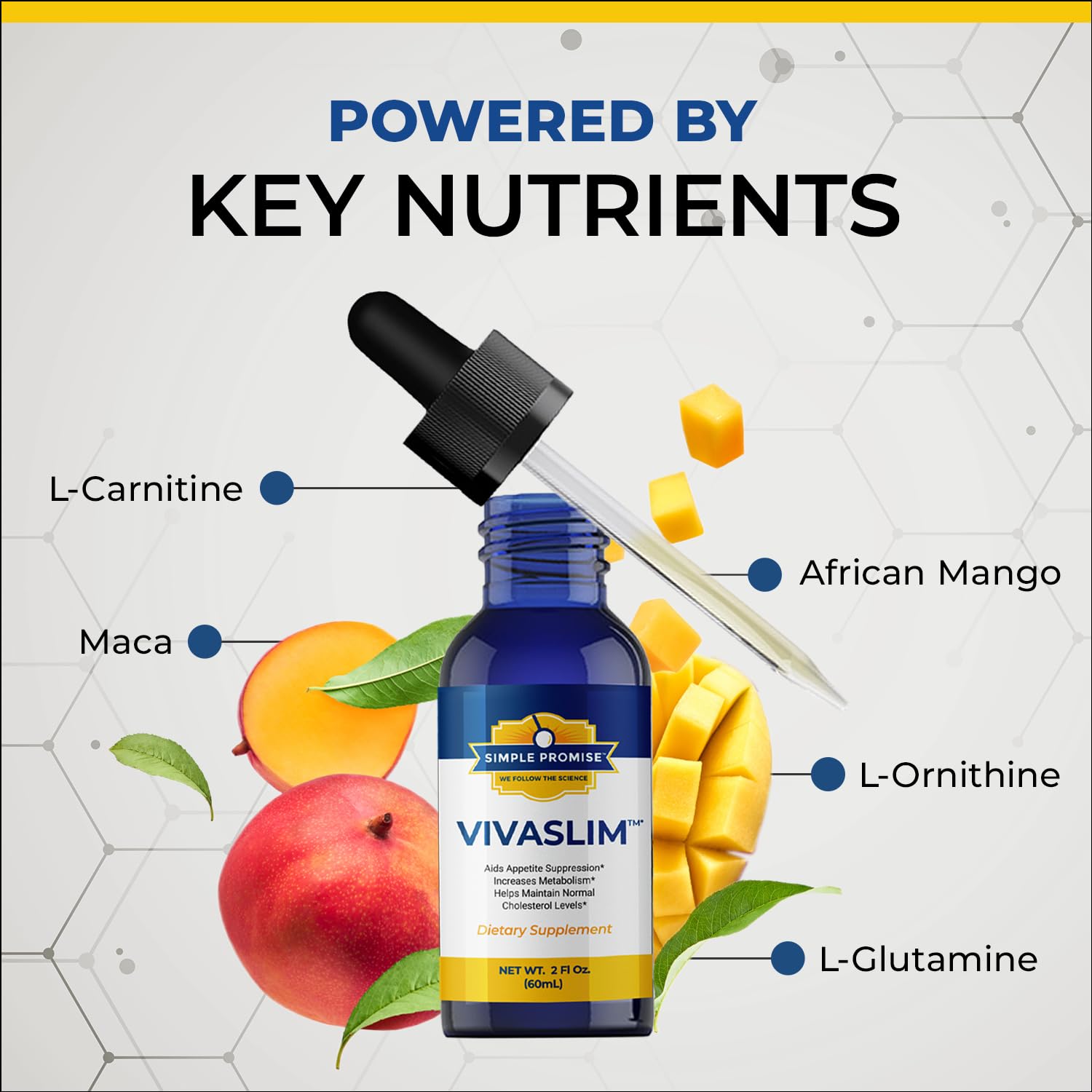 VivaSlim drops added to water for consumption