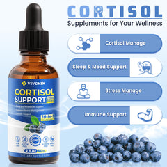 Vivcmin liquid cortisol drops with precision dropper