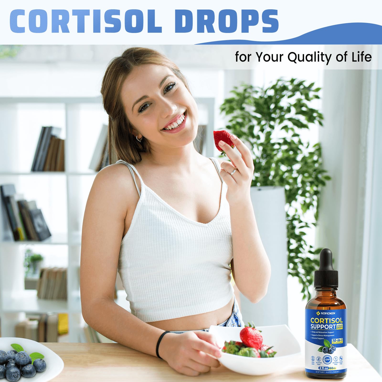 Easy dosing with vivcmin cortisol drops and dropper