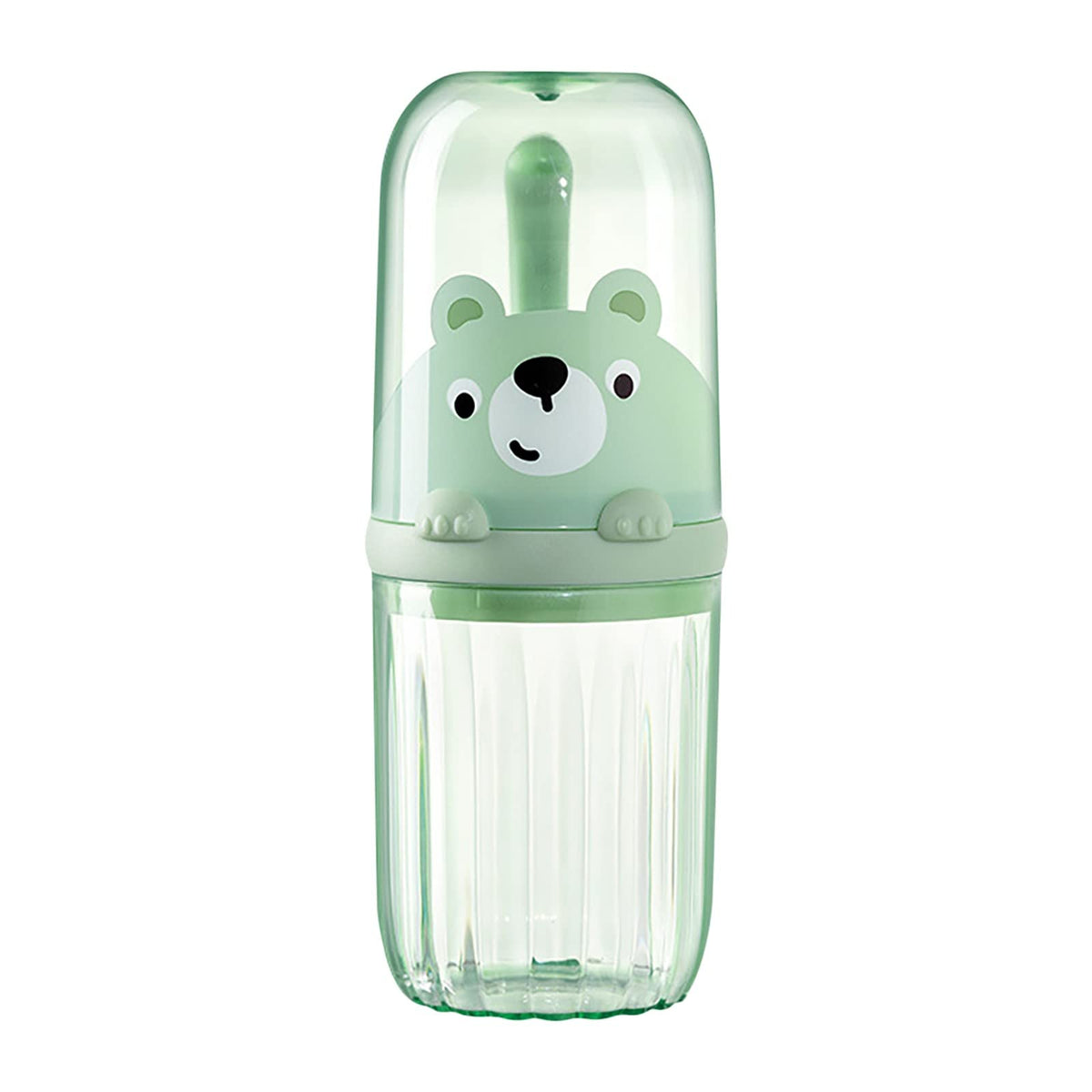 Front view of VIVIANYO HD portable toothbrush holder in green