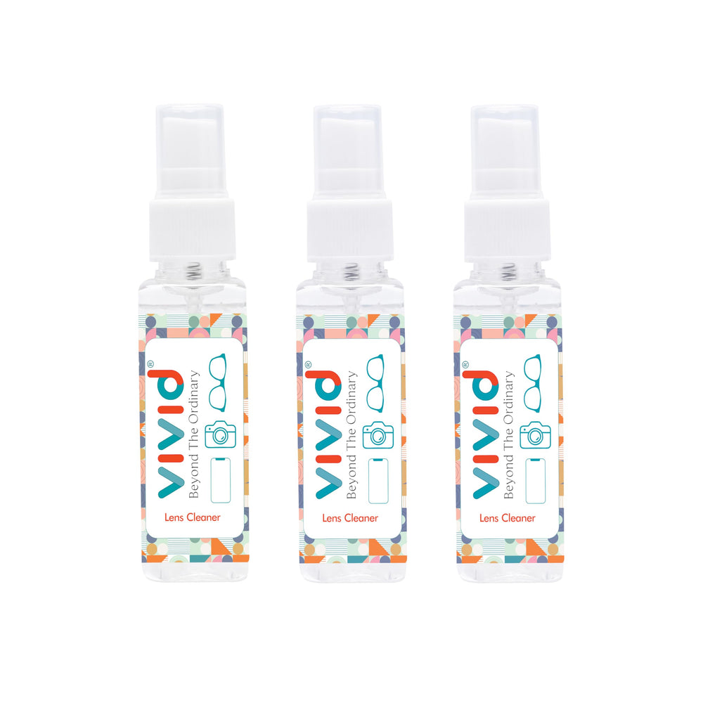 VividVision myclean glasses cleaner 50ml 3-pack front view