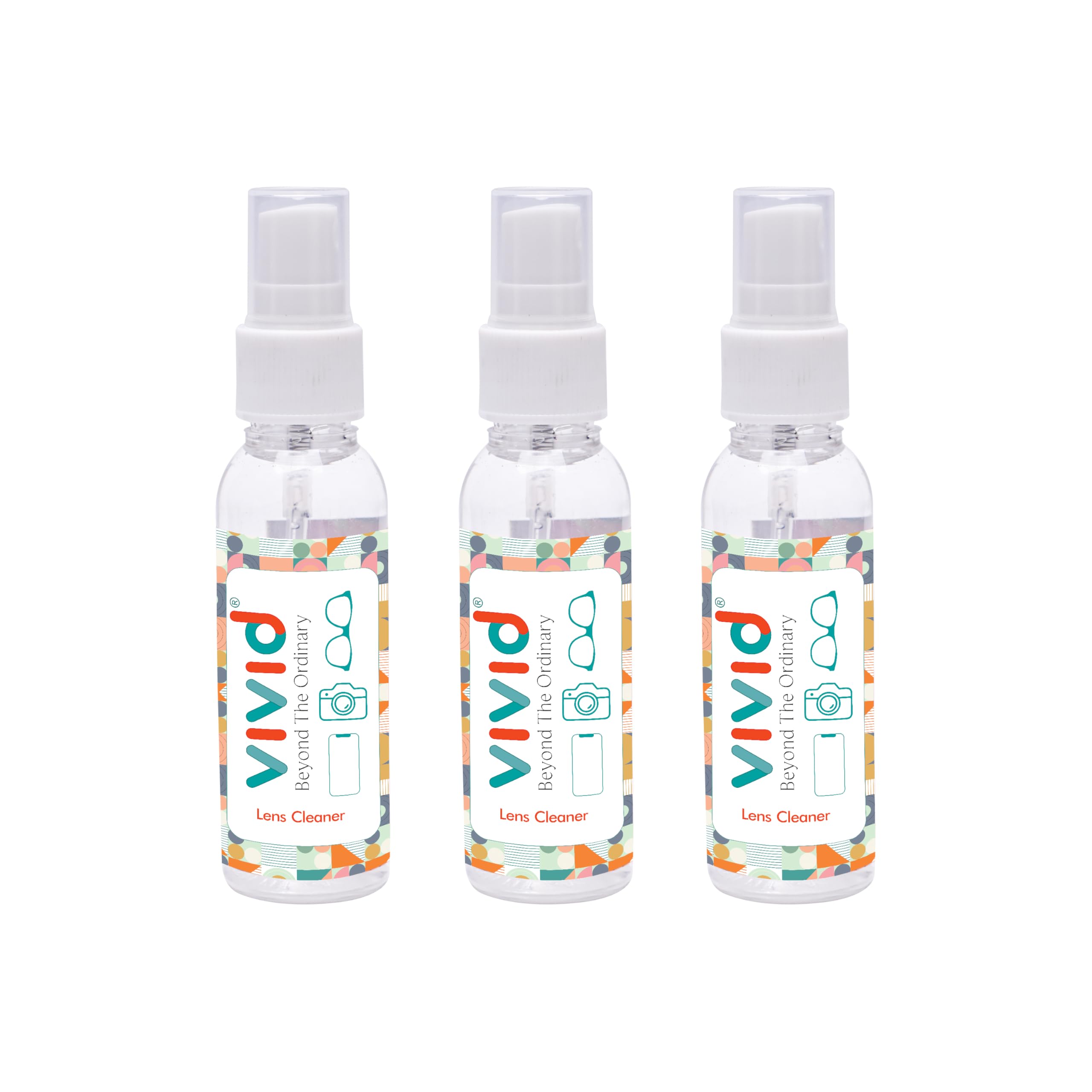 VividVision MyClean lens cleaning spray bottle 50ml – pack of 3
