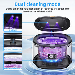 Control panel with digital countdown timer on VIVIZEN cleaner