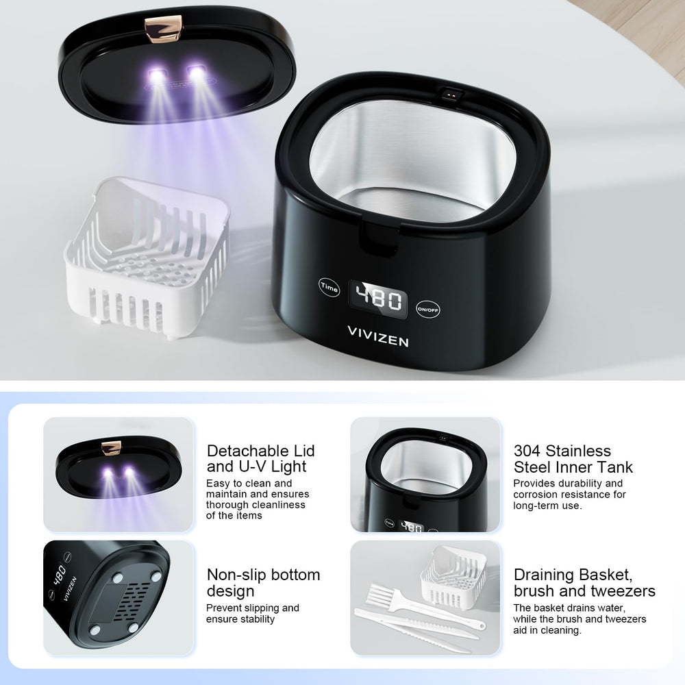 Included accessories and user manual beside the device