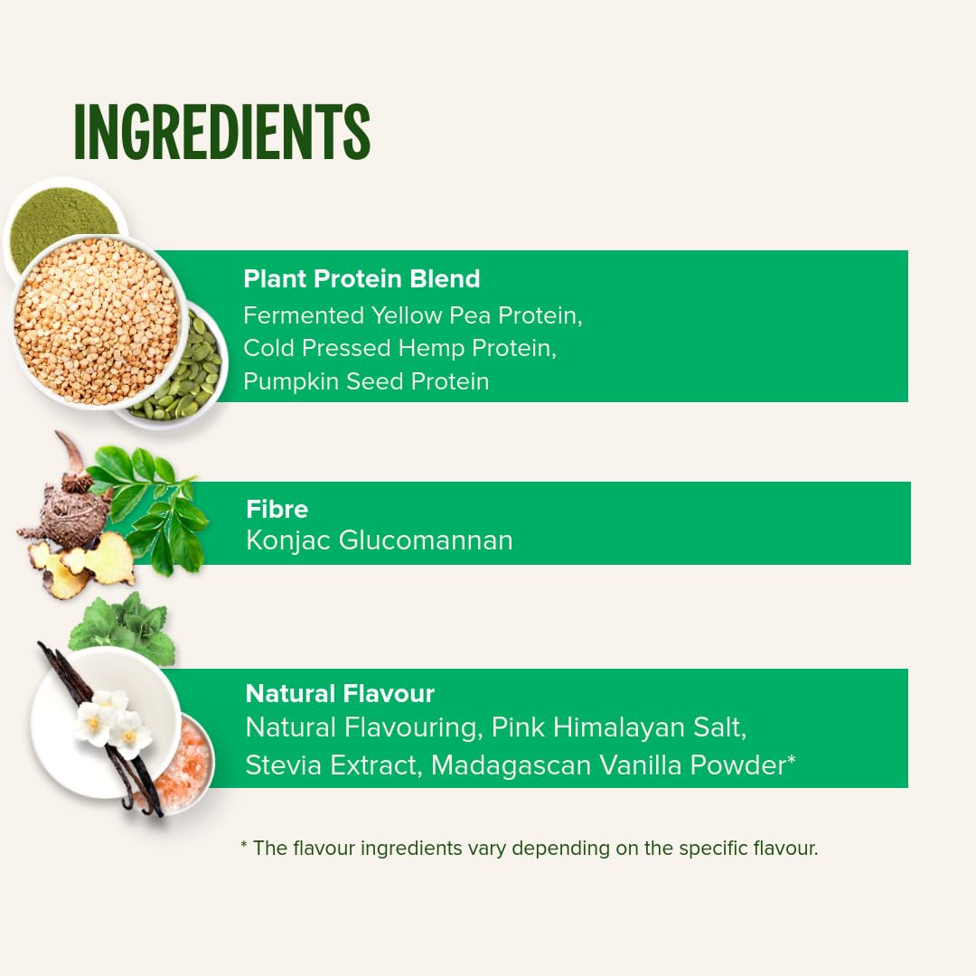 Front label of Vivo Vegan Protein Powder 31.7 oz