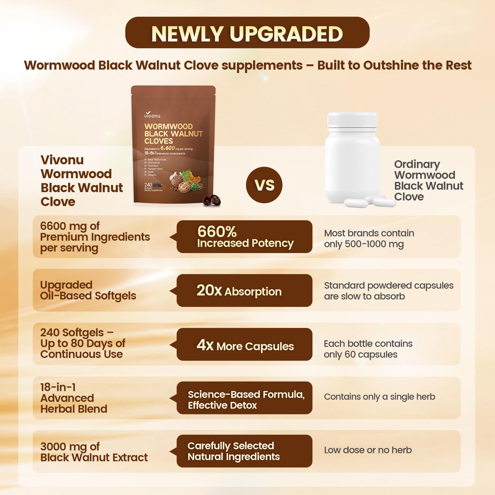 VivoNu ingredient blend image illustrating cloves, garlic, turmeric for flavorful support